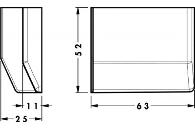 Крышечка декоративная для подвески арт.701/801 серая, правая