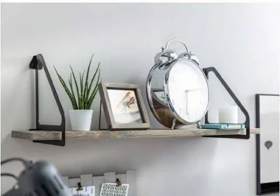 GTV: Полкодержатель INGRID, 230x260 мм, черный матовый: PP-INGRID-20M