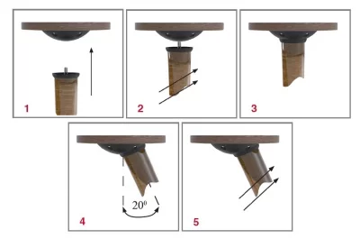 Крепление ноги стола Twister, цвет черный