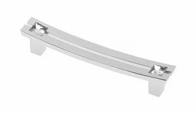 Ручка мебельная с кристаллами C=96, хром GTV UZ-71C096-01