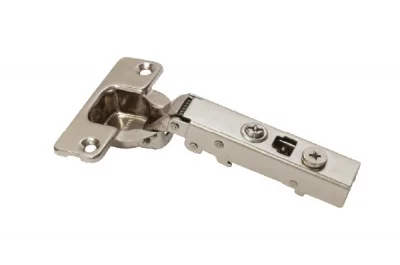 Петля 110 накладная с доводчиком, 52мм, Clip-on (cam), отделка никель