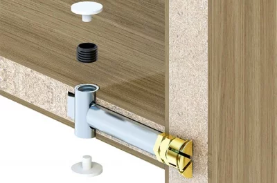 Бочонок для стяжки конической GN150.5, d.5мм, h.9,6мм, M4, отделка цинк