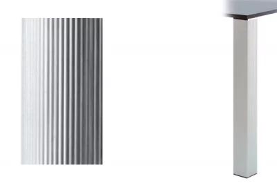 Нога 82x82 Н700 для стола треугольная, рифлёный алюминий, комплект 4 штуки