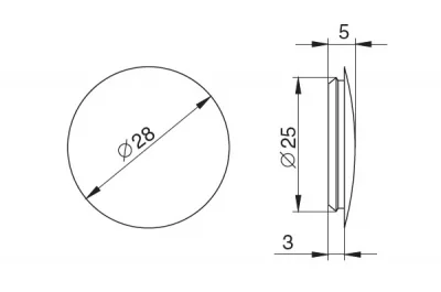 Заглушка d.28мм для стяжки червячной d.25мм, цвет коричневый