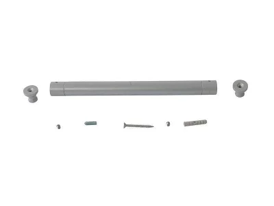 Ребро жесткости 235 мм, крепление профиль/стена CAFIM (комплект: труба + крепление), серебро