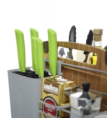 Kessebohmer: Контейнер для кухонных предметов «Кукинг АГЕНТ» отделка - титан.