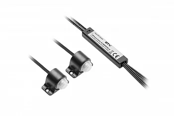 GTV: Бесконтактный включатель PIR, 2 датчика, 2 м провод, черный AE-WBEZDPIR2-20