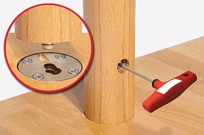 База d.50мм для крепления опоры стола, отделка никель