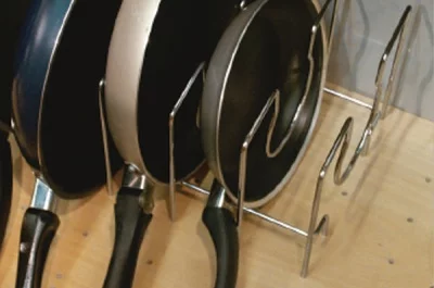 Набор держателей для 3 сковородок, отделка хром глянец