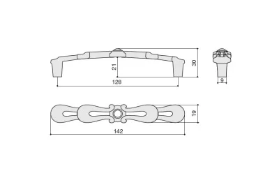 Ручка-скоба 128мм, отделка золото матовое "Милан": WMN.791X.128.M00R8 Ручка-скоба 128мм, отделка золото матовое "Милан": WMN.791X.128.M00R8