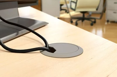 Заглушка кабель-канал, d.60, отделка серый