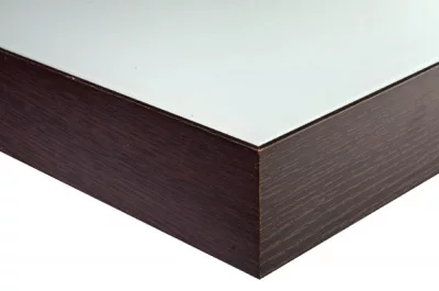 Полка-светильник Just-50, 1200х300 мм, 26W (6400 K) алюминий Венге (плёнка) + стекло