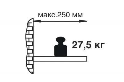 Менсолодержатель, отделка алюминий