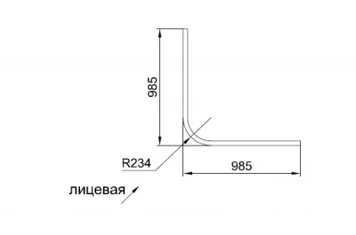 0419 Закругление для цоколя ПВХ Н.100, белый (под покраску)