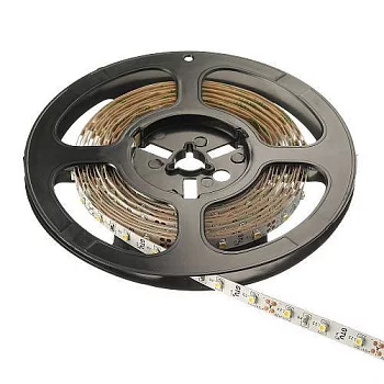 GTV: Светодиодная лента Flash 3528, 300 диодов, теплый белый, 24W, без силикона, 8мм, катушка 5м LD-3528-300-20-CB