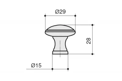 Ручка-кнопка, отделка кофе: M331.K.COF