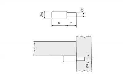 Полкодержатель граната, отделка никель (за 100 штук)