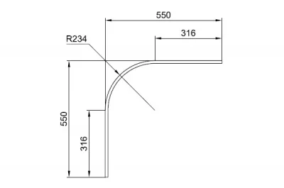 79 Закругление для цоколя ПВХ Н.100, под серебро