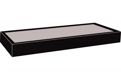 Полка-светильник Just-50, 900х250 мм, 22W (6400 K) черный глянец + стекло