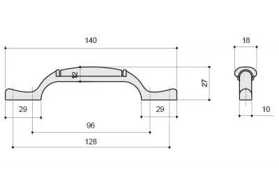 Ручка-скоба 96/128мм, отделка бронза античная "Флоренция" + керамика "Бордо" (2 винта М4х22 + 2 винта М4х25)