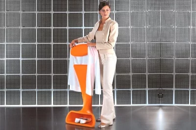 Вешалка напольная PISOLO, отделка оранжевая