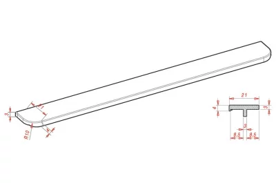 Накладка декоративная L.396, золото, в защитной пленке