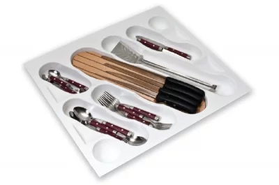 Ёмкость в базу 600 для столовых приборов, цвет белый RAL9010