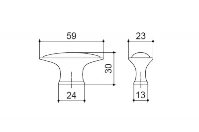 Ручка-кнопка, отделка бронза + керамика