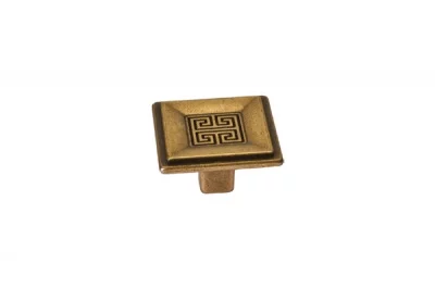 Ручка-кнопка, бронза античная красная