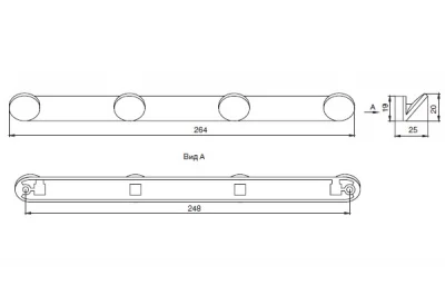 Вешалка, отделка золото