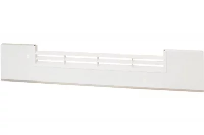 0418 Решётка вентиляционная для цоколя ПВХ H.120, L=600, белый глянец NEW