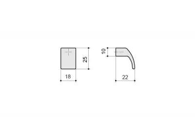 Ручка-кнопка, отделка никель матовый