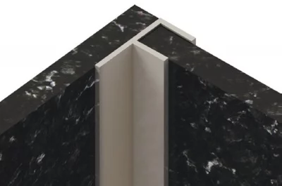 Профиль угловой 600мм для стеновых панелей, отделка алюминий