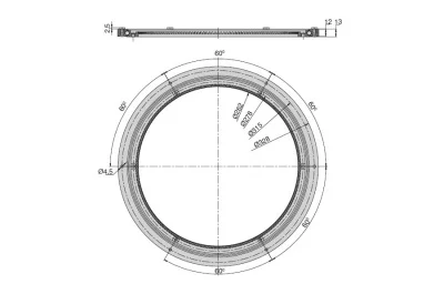 Механизм поворота Ciak (металл), d.320, нагрузка 300кг, без отделки: 122000037