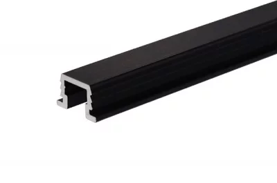 Направляющая верхняя врезная, L=3000мм, отделка черная