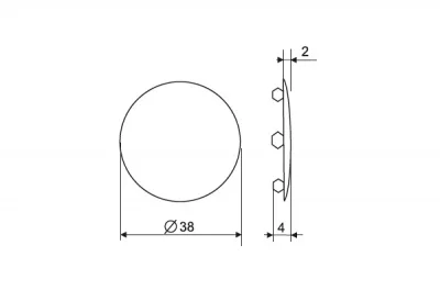 Заглушка d.35мм для стяжки червячной, отделка коричневая