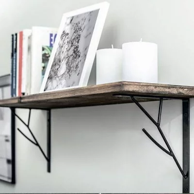 GTV: Полкодержатель TREE, 170x200 мм, черный матовый: PP-TREE-20M