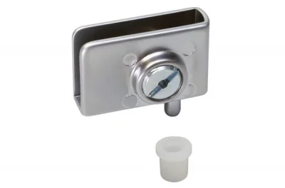 Петля 90" для стекла, отделка хром матовый, левая