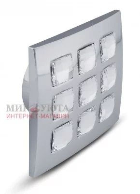 Ручка-кнопка 16мм хром с кристаллами Сваровски: WPO.655.016.KR02