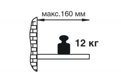 Менсолодержатель, отделка белая, комплект 2 штуки