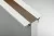 GTV: Алюминиевый профиль GLAX торцевой, двухсторонний (с отверстием под кромку), цвет серебро, для ДСП 16мм (цена за 2 метра) PA-GLAXNBDW3M16-AL