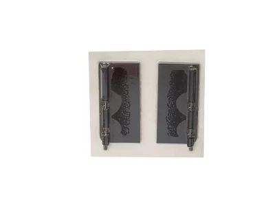 Комплект торцевых заглушек сплошных верхнего профиля GOLA Alphalux (2 части:L+R), алюминий черный