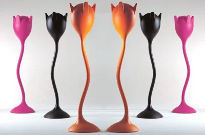 Вешалка напольная TULIPAN, отделка розовая