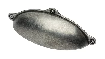 Ручка мебельная MARSALA C=64 мм, старинное серебро GTV UZ-MARSA-64-07