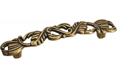 Ручка-скоба 96мм, отделка бронза античная "Флоренция"