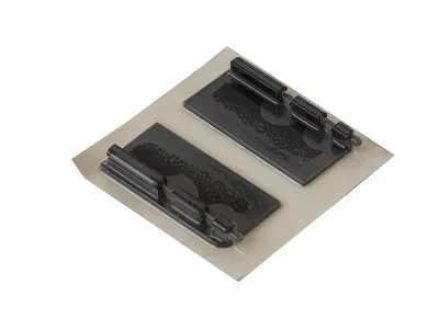 Комплект торцевых заглушек сплошных верхнего профиля GOLA Alphalux (2 части:L+R), алюминий черный