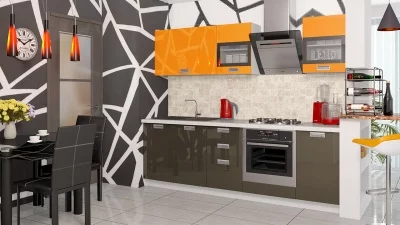 Кухонный гарнитур длиной - 240 см (со шкафом НБ)