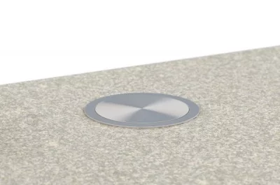 Встраиваемый блок LIFT (4 розетки Schuko, 220В), отделка серебро/чёрный