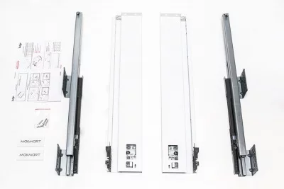 Комплект ящика Indigo H=90, L=500, отделка белая: M-IND2.KIT.500A.WH
