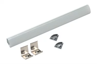 Комплект LED профиля 1616 L=1000мм, с матовым рассеивателем, заглушками 2 шт, крепежом 2 шт, накладной: КIТ1 012.1616.1000.02